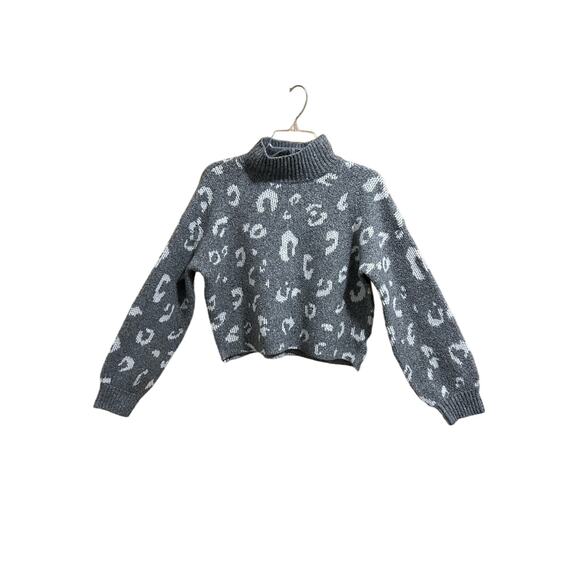 Pink Rose Gray and White Sweater - Women’s M - Picture 1 of 4